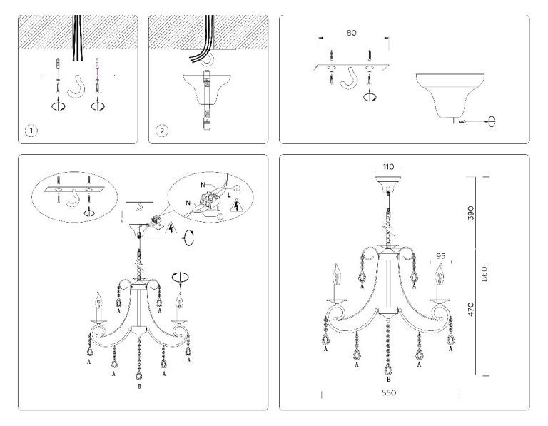 Подвесная люстра Ambrella Light Classic TR4916