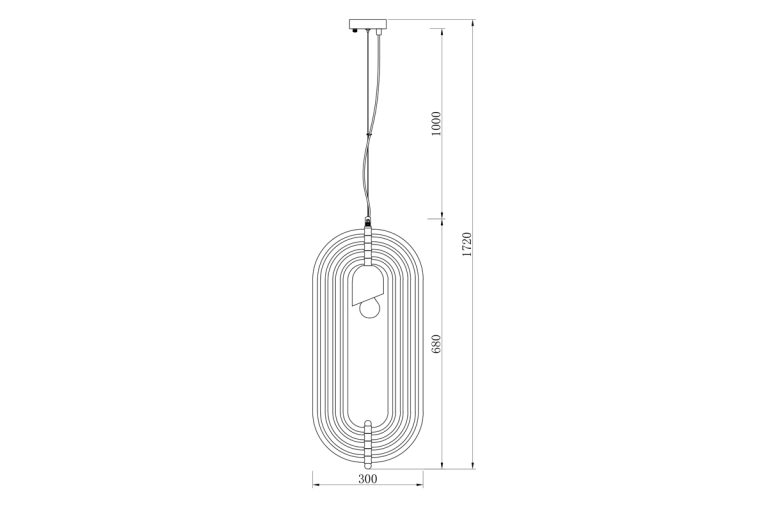 Подвесной светильник Garda Decor K2MP-95BR