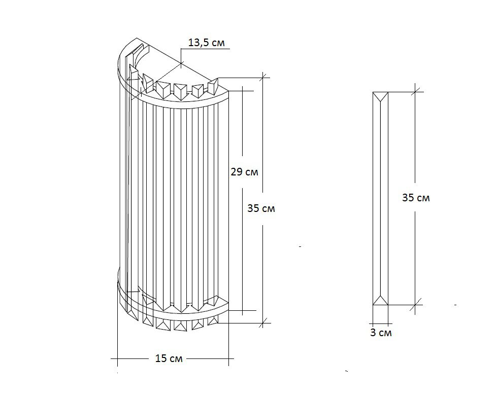 Настенный светильник Garda Decor 62GDW-D007K5B/350 Настенный светильник Garda Decor 62GDW-D007K5B/350