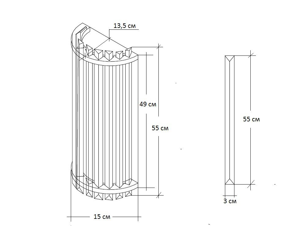 Настенный светильник Garda Decor 62GDW-D007K5B/550 Настенный светильник Garda Decor 62GDW-D007K5B/550