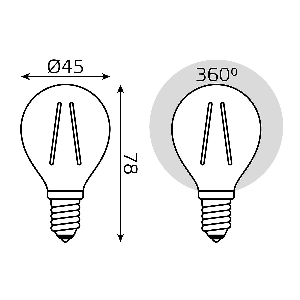 Лампа светодиодная Gauss Filament E14 13W 4100K 105801213 Лампа светодиодная Gauss Filament E14 13W 4100K 105801213