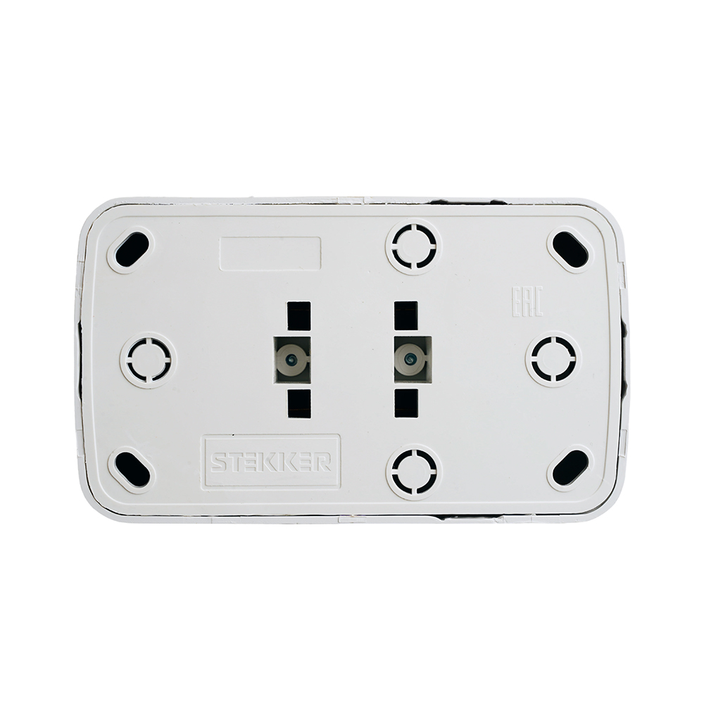 Розетка накладная 2-местная Stekker Basic PST10-502-20 50075 Розетка накладная 2-местная Stekker Basic PST10-502-20 50075
