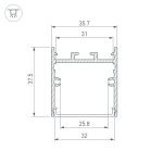Алюминиевый профиль Arlight SL-LINE-3638-LW-2000 ANOD 038362