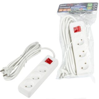 Удлинитель бытовой Uniel Ultra S-CU3-3B WHITE UL-00009995