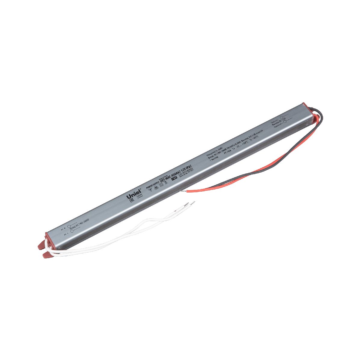 Блок питания Uniel 36Вт DC12В 3А IP67 UET-WAC-036A67 12V IP67 UL-00010254 Блок питания Uniel 36Вт DC12В 3А IP67 UET-WAC-036A67 12V IP67 UL-00010254