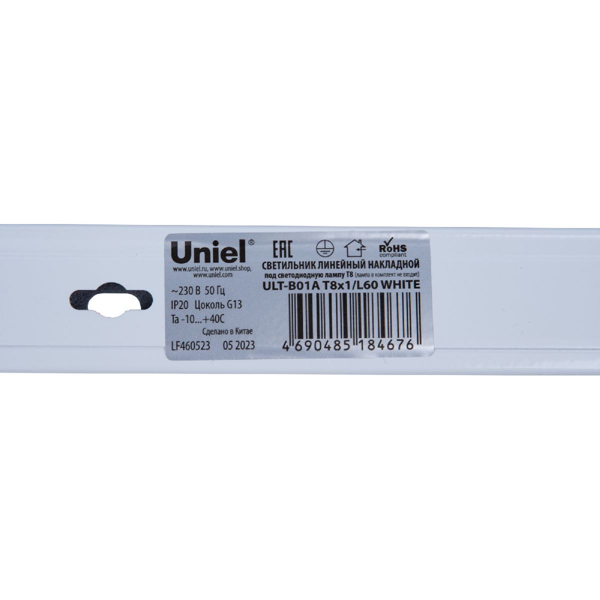 Линейный светильник Uniel ULT-B01A T8x1/L60 WHITE UL-00011255 Линейный светильник Uniel ULT-B01A T8x1/L60 WHITE UL-00011255