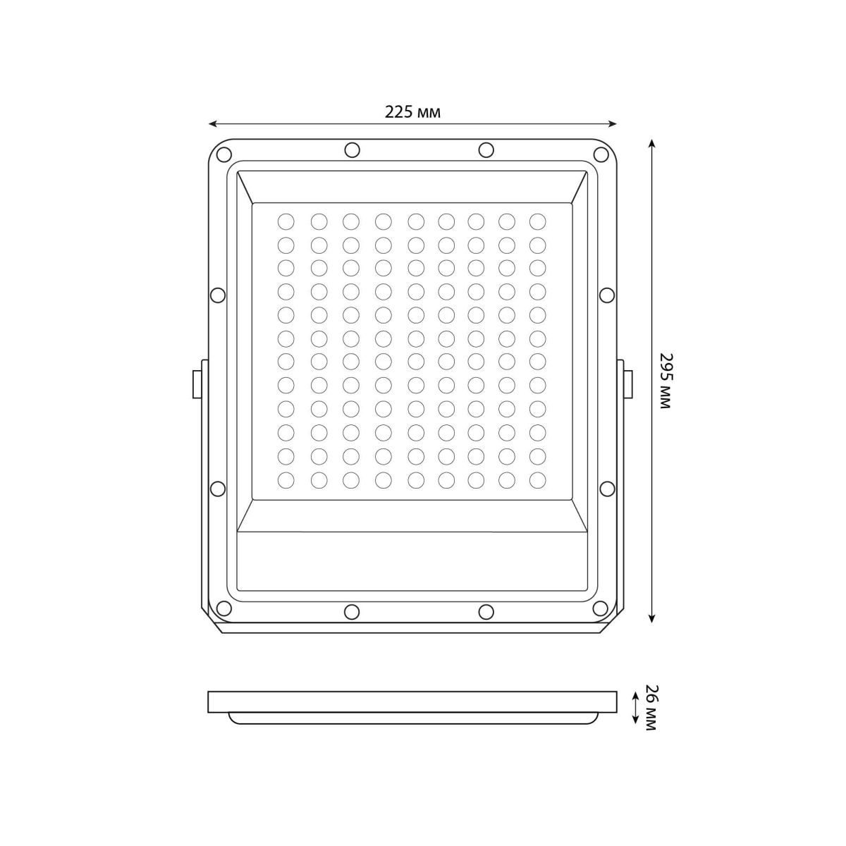 Прожектор Uniel ULF-F51D-100W/6500K IP65 200-240V GREY UL-00012759 Прожектор Uniel ULF-F51D-100W/6500K IP65 200-240V GREY UL-00012759