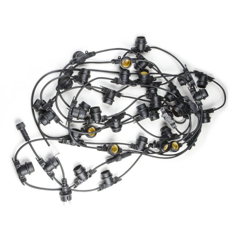 Уличная гирлянда Uniel UDL-K120 200/E27/100M IP65 BLACK BELT-LIGHT Уличная гирлянда Uniel UDL-K120 200/E27/100M IP65 BLACK BELT-LIGHT