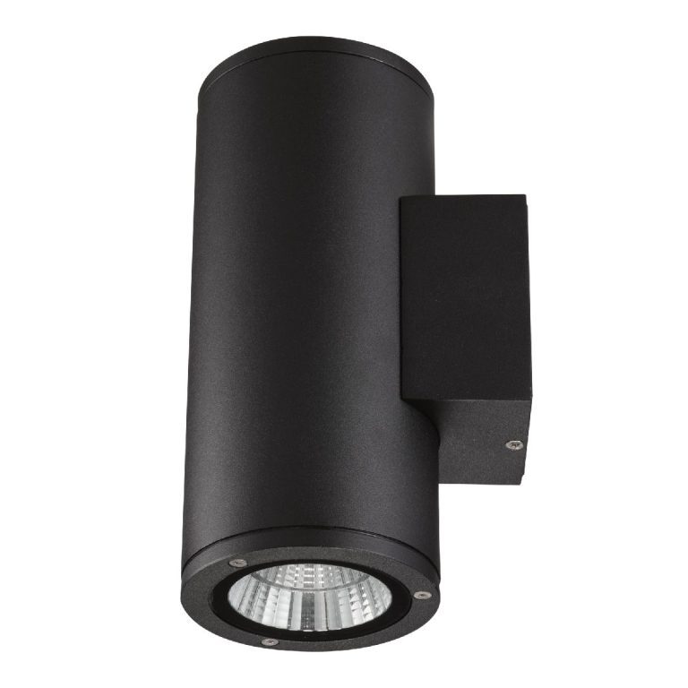 Уличный настенный светильник Uniel ULU-S22D-2x12W/6400K IP65 BLACK UL-00010848