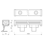 Линейный прожектор Arlight AR-LINE-1000-12W Warm3000 (GR, 15x60 deg, 230V) 041728