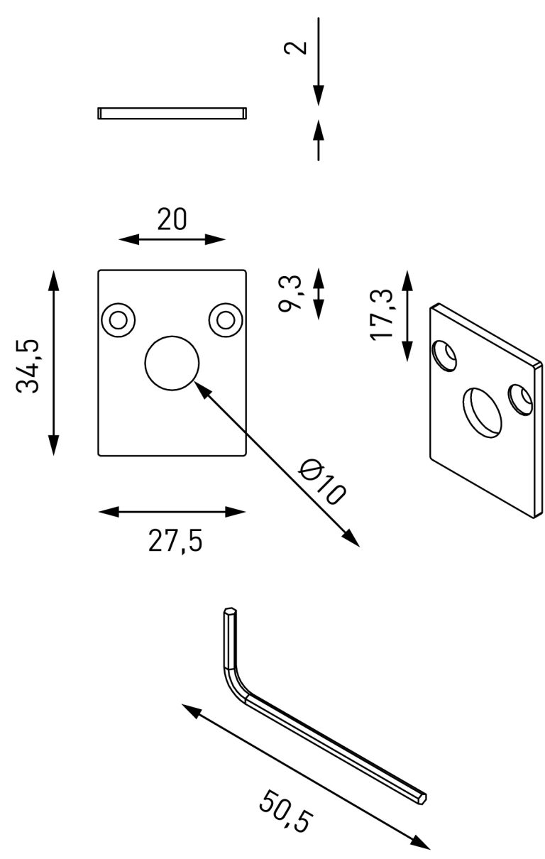 Комплект заглушек для встраиваемых шинопроводов Lumker SY-LINK-ECS-T2S-BL 013583