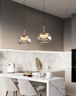 Подвесной светильник Delight Collection MT9128-1H gold/smoke