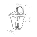 Уличный настенный светильник Hinkley QN-ALFORD-PLACE2-M-MB