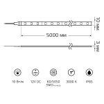 Светодиодная лента Gauss Basic 12В 5050 10Вт/м 3000K 5м IP65 BT051