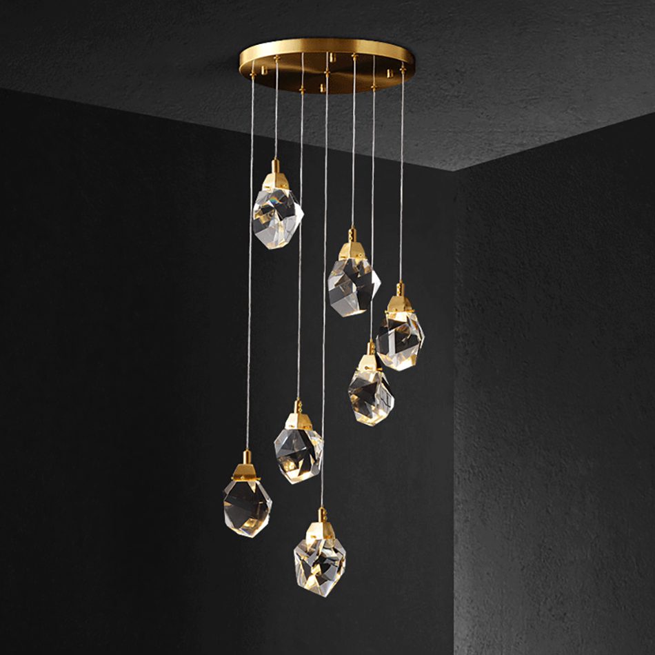 Подвесной светильник Delight Collection Crystal rock MD-020B-7 gold Подвесной светильник Delight Collection Crystal rock MD-020B-7 gold