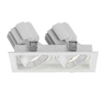Встраиваемый карданный светильник Arlight MS-VORTEX-BUILT-S250x140-2x30W Day4000 (WH-WH, 30 deg, 230V) (IP20 Металл) 057764