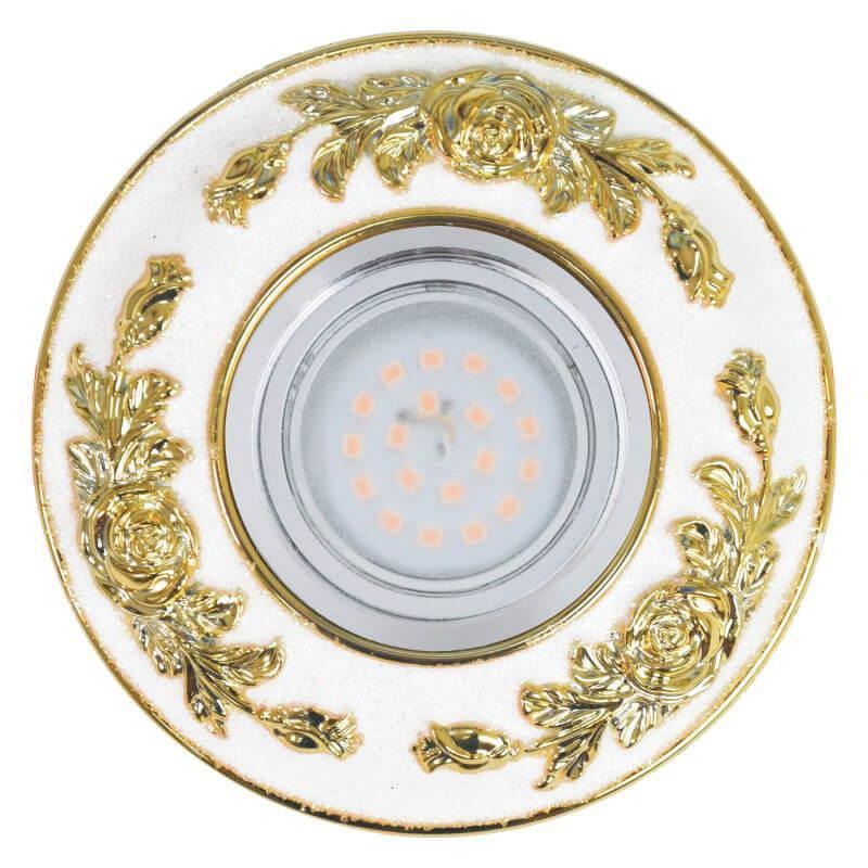Встраиваемый светильник Fametto Arno DLS-A105 GU5.3 Chrome/White+Gold Встраиваемый светильник Fametto Arno DLS-A105 GU5.3 Chrome/White+Gold