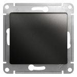 Выключатель 1-клавишный сх.1, 10AX Systeme Electric Glossa Антрацит GSL000711