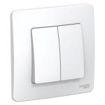 Выключатель 2-клавишный 10А Systeme Electric Blanca внутр BLNVS010501