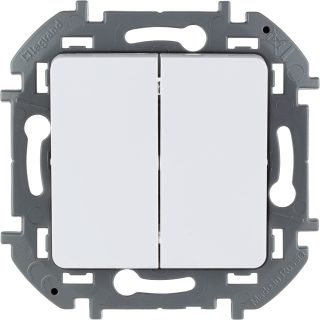 Выключатель двухклавишный Legrand Inspiria 673620