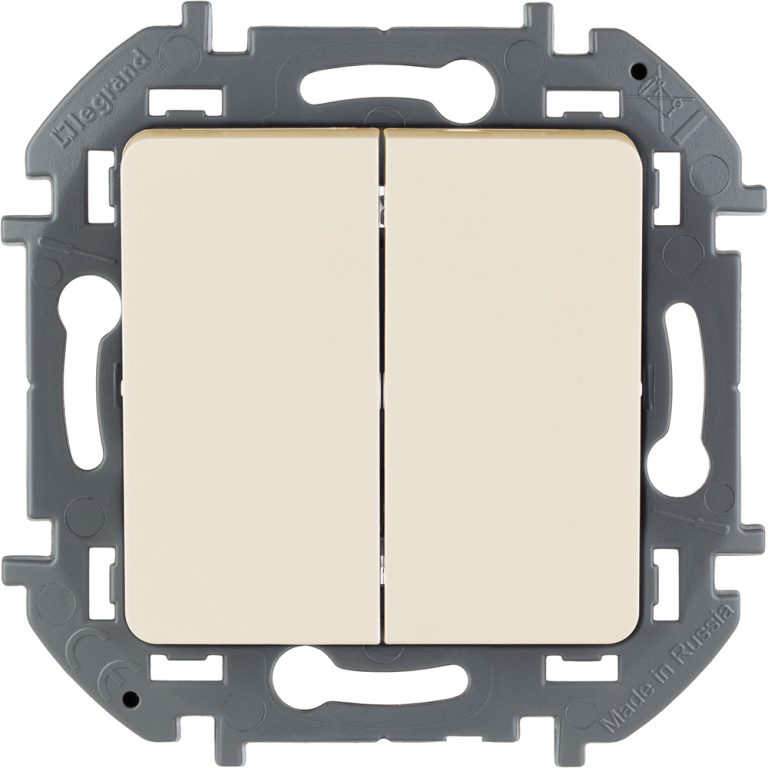 Выключатель двухклавишный Legrand Inspiria 673621