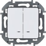 Выключатель двухклавишный с подсветкой/индикацией Legrand Inspiria 673630