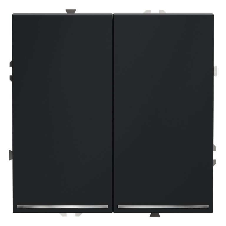 Выключатель двухклавишный с подсветкой Voltum S70 VLS020207