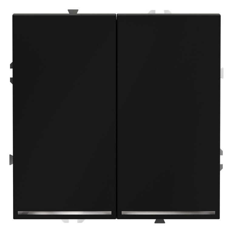 Выключатель двухклавишный с подсветкой Voltum S70 VLS020208