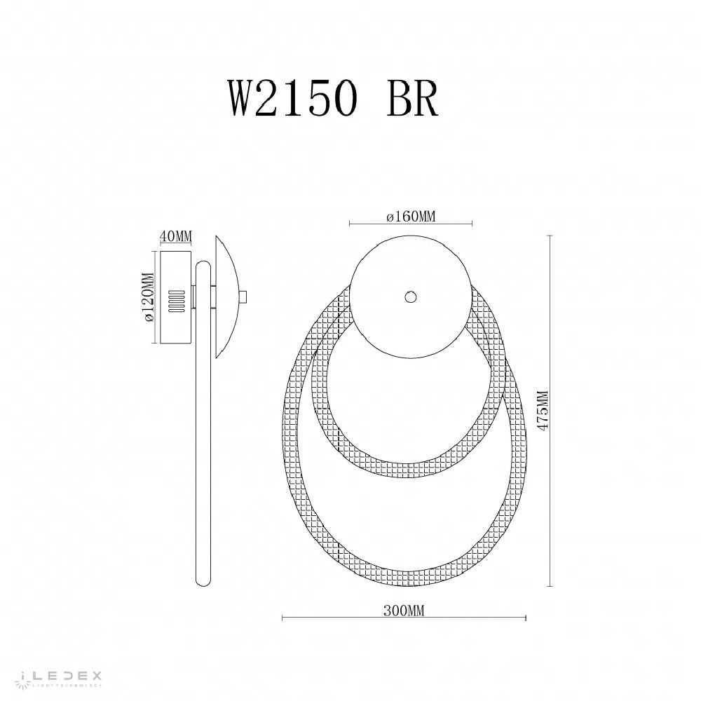 Настенный светильник iLedex Cross W2150 BR Настенный светильник iLedex Cross W2150 BR