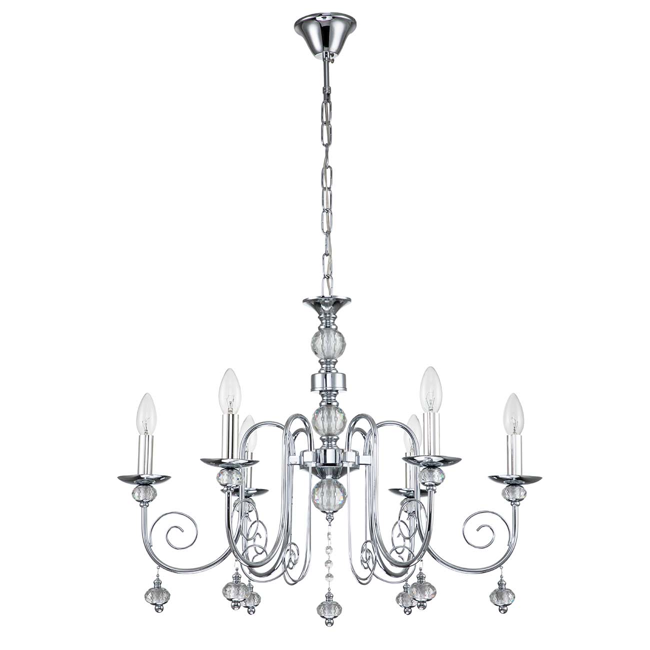 Подвесная люстра Escada Shine 678/6PL Chrome Подвесная люстра Escada Shine 678/6PL Chrome