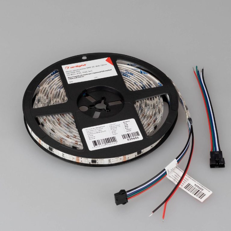 Светодиодная герметичная лента Arlight DMX-SE-B60-10mm 12V RGB-PX3 (14 W/m, IP65, 5060, 5m) 039604