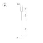 Подвесной светильник Arlight SP-JEDI-HANG-R18-10W Warm3000 (BK, 360 deg, 230V) 039538