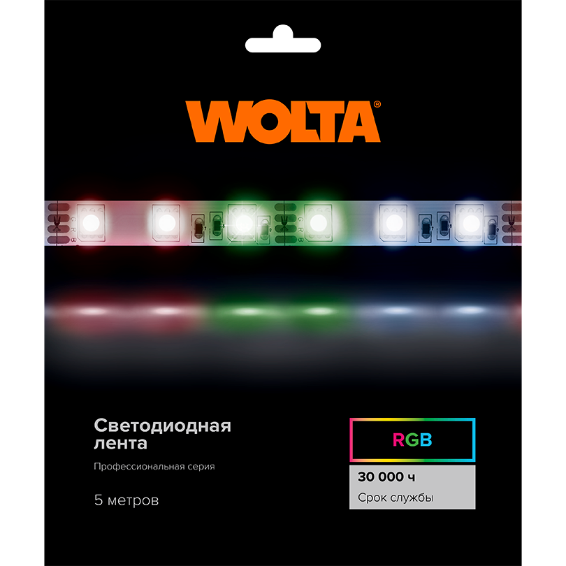 Светодиодная лента Wolta WLS5050-14,4W/RGB/12H60-01 Светодиодная лента Wolta WLS5050-14,4W/RGB/12H60-01