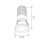 Встраиваемый светильник Designled Micro DL-74180BL-1-WW 020325