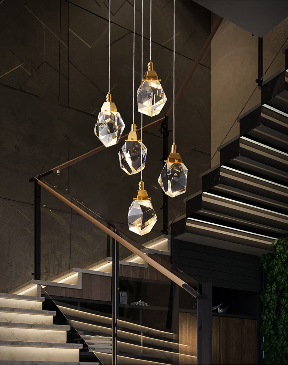 Подвесной светильник Delight Collection Crystal rock MD-020B-5 gold Подвесной светильник Delight Collection Crystal rock MD-020B-5 gold