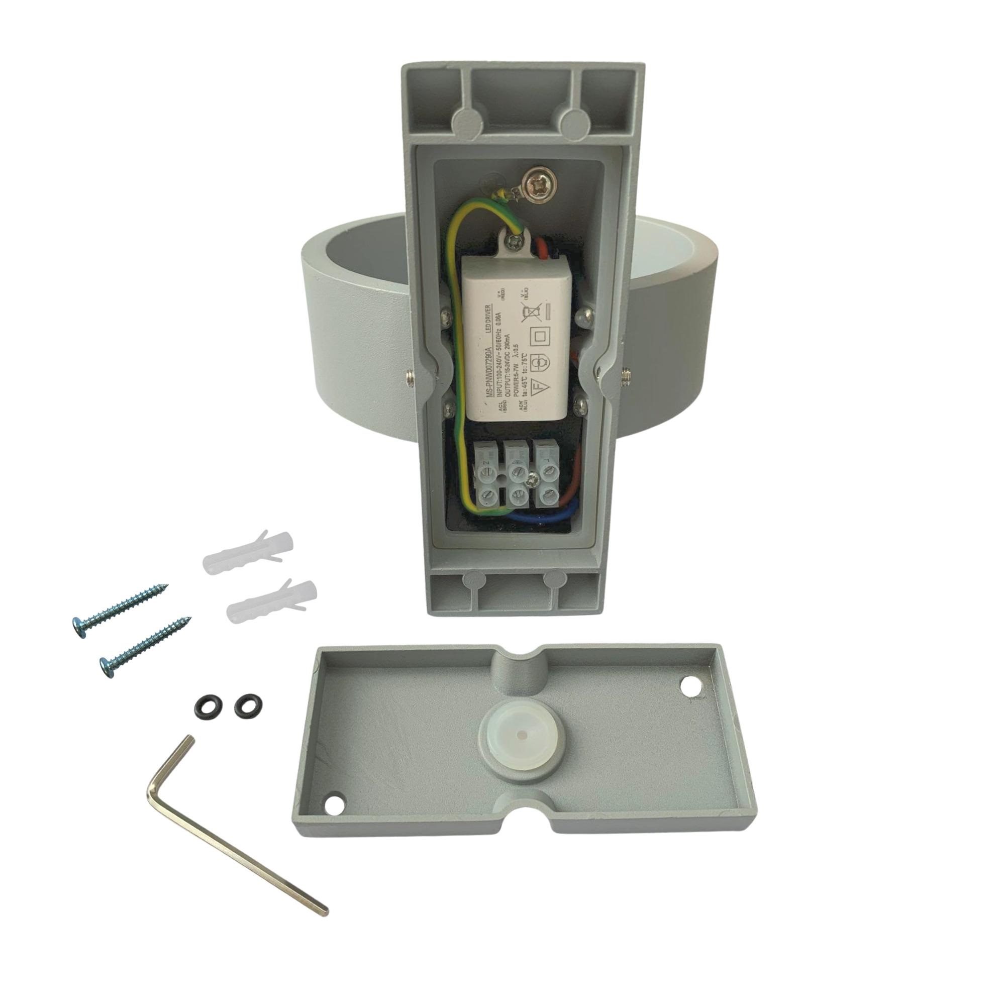 Уличный настенный светильник Uniel ULU-S34A-8W/4000K IP65 GREY UL-00009350 Уличный настенный светильник Uniel ULU-S34A-8W/4000K IP65 GREY UL-00009350