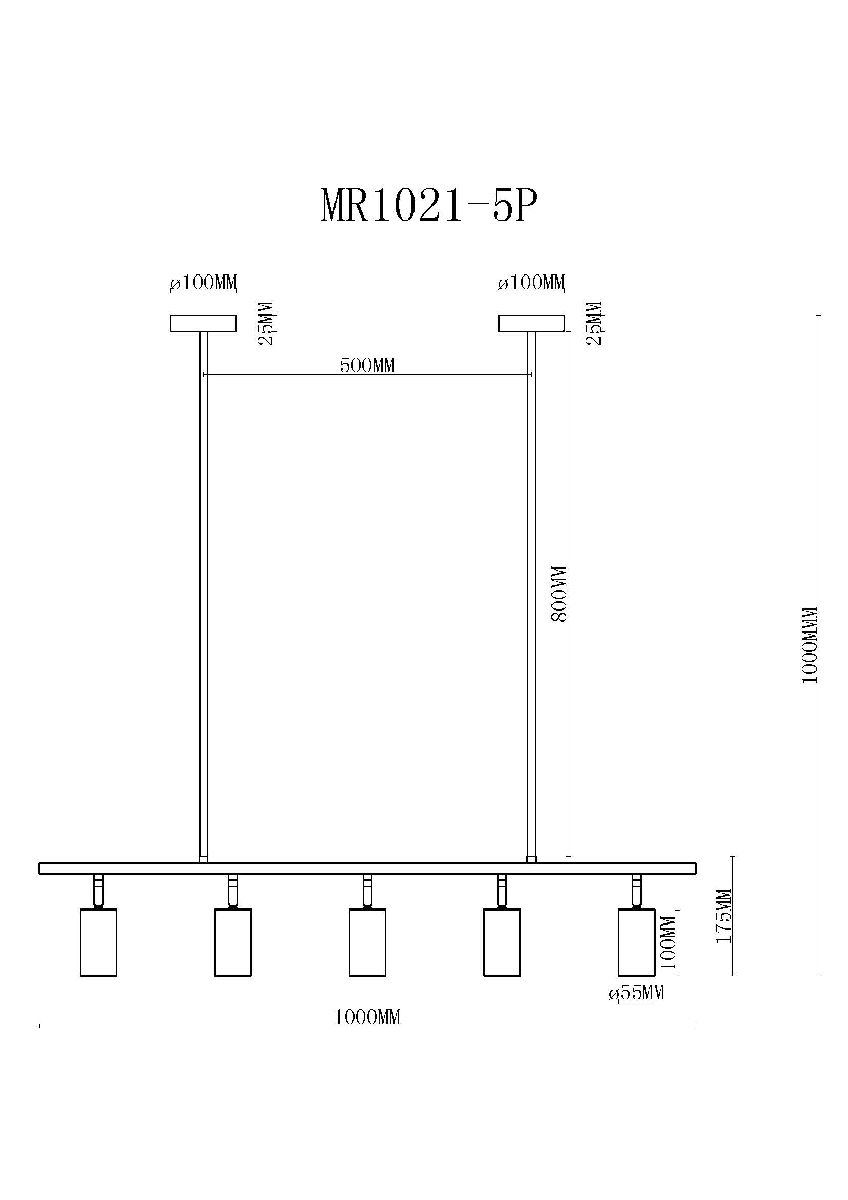 Подвесной светильник MyFar Dereck MR1021-5P Подвесной светильник MyFar Dereck MR1021-5P