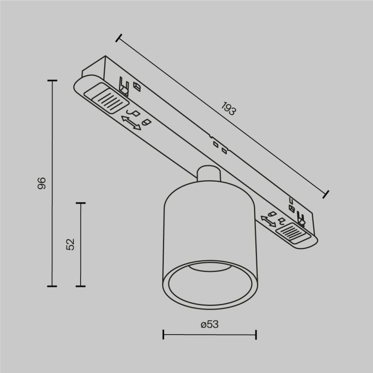 Трековый магнитный светильник Maytoni Technical Magnetic track system Exility Alfa S TR132-2-7W4K-B
