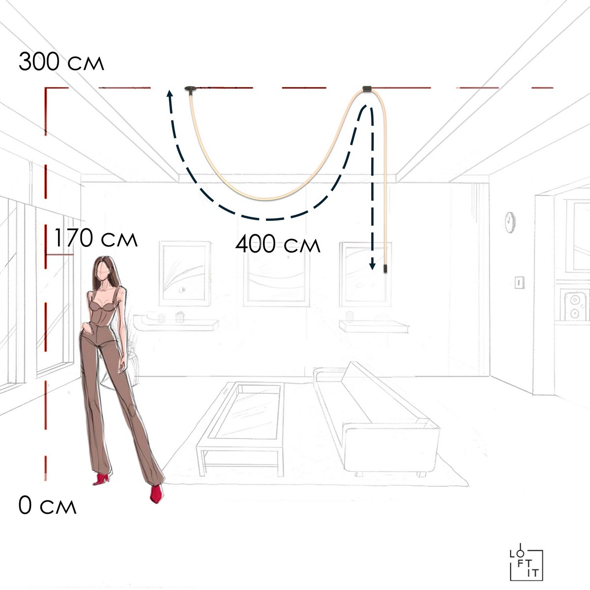 Потолочный светильник Loft IT Thread 10388A Black Потолочный светильник Loft IT Thread 10388A Black