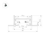 Шинопровод Arlight LGD-2TR-TRACK-F-1000-BK-M (C) 038672