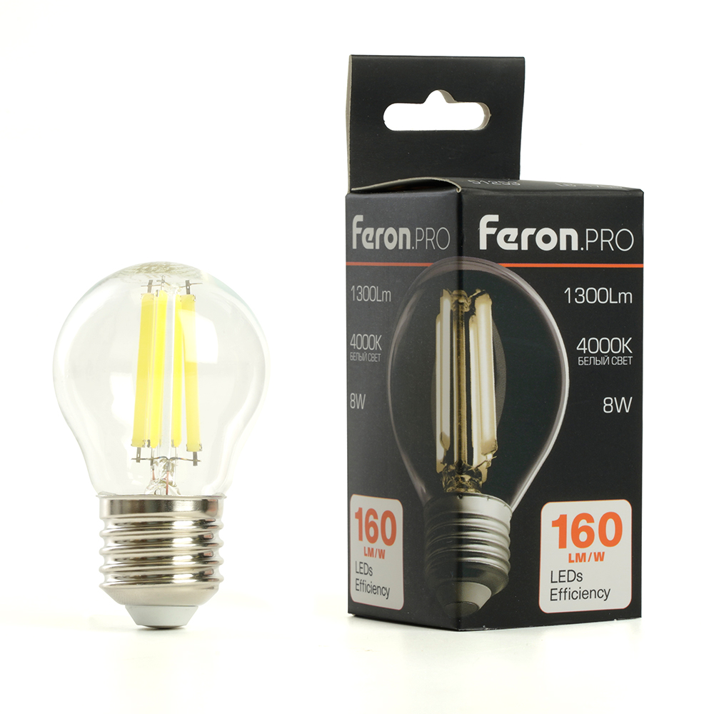 Лампа светодиодная Feron LB-1708 E27 8W 4000K 51254 Лампа светодиодная Feron LB-1708 E27 8W 4000K 51254