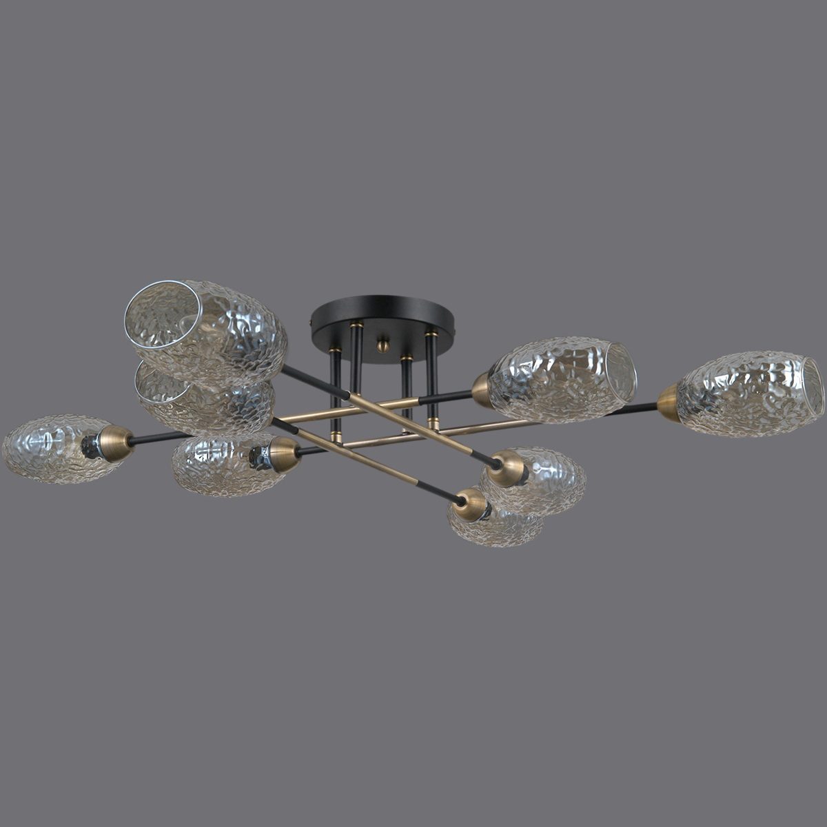 Люстра на штанге Illumico IL0255-8CSQ-79 BK AB Люстра на штанге Illumico IL0255-8CSQ-79 BK AB