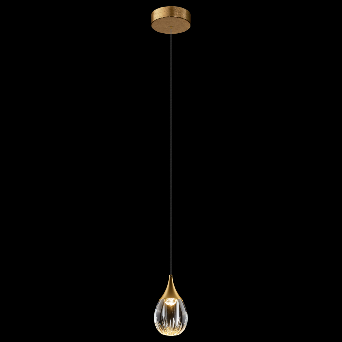Подвесной светильник Delight Collection Stilla MD24001004-1A gold/clear Подвесной светильник Delight Collection Stilla MD24001004-1A gold/clear