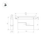 Трековый трехфазный светильник Arlight MAG-ORIENT-FLAT-FOLD-S195-6W Day4000 WH, 80 deg, 48V 035852(1)